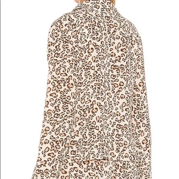 NWT L’Academie, Blouse jacket, Brown Leopard, S - Picture 5 of 7